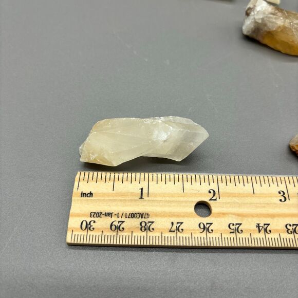 Quartz Crystal Shards Natural Rough Champagne Yellow Clear 7.5 oz Lot Healing - Picture 7 of 7